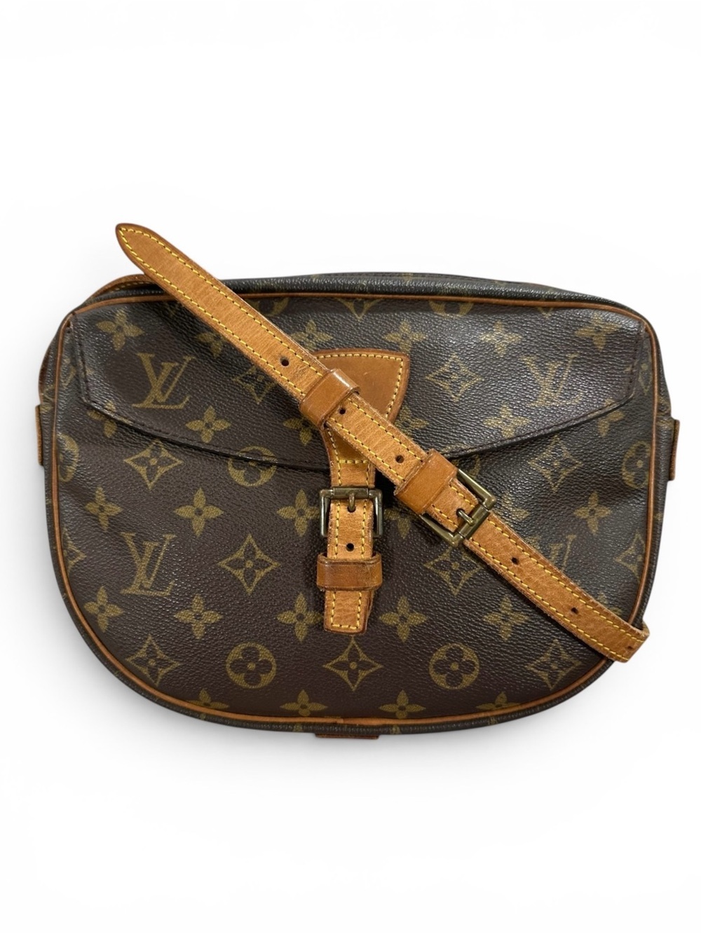 Louis Vuitton Monogram & Vachetta Leather Jeune Fille MM Crossbody Shoulder Bag